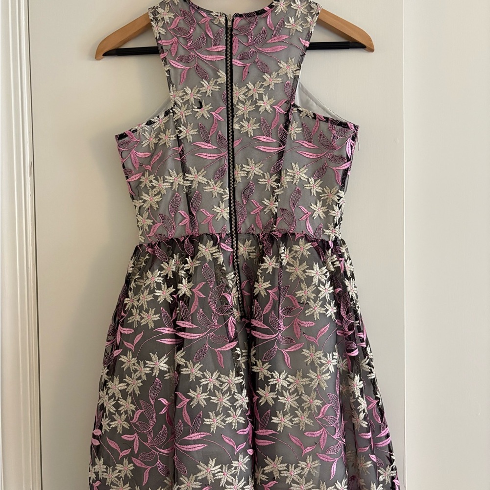 Floral Embroidered Party Dress - Picture 2 of 4